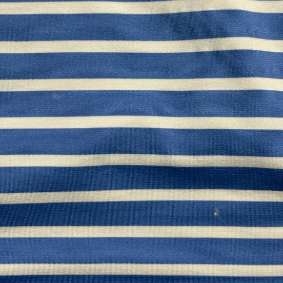 Vineyard Vines Blue and Cream Striped The Shep Shirt quarter zip Pullover - Picture 4 of 7